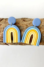 Rainbow Shape Dangle Earrings Dusty Blue One Size Earrings