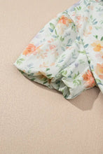 Frill Notched Puff Sleeve Dress Casual Dresses