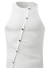 Men's Full Size Cutout Round Neck Tank Plus Size Mens Tops