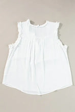 Frill Notched Sleeveless Tank Tanks & Camis