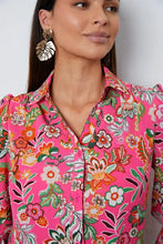 Floral Button Up Flounce Sleeve Shirt Woman Blouses