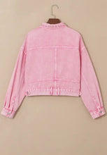 Studded Button Up Denim Jacket Woman Outerwear