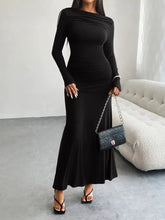 Devine Ruched Long Sleeve Maxi Dress Woman Maxi Dress