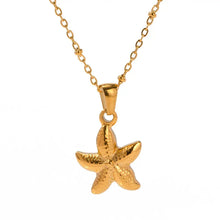 18K Gold Plated Starfish Pendant Necklace Necklaces