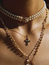 Stainless Steel Zircon Cross Pendant Necklace Fashion Jewelry