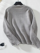 Cable-Knit Round Neck Button Up Cardigan Woman Outerwear