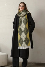 Fringe Argyle Polyester Scarf Moss One Size Scarves