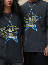 Men's Graphic Round Neck Half Sleeve T-Shirt Mens Tops