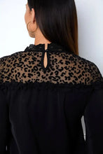 Leopard Frill Flounce Sleeve Blouse Woman Blouses