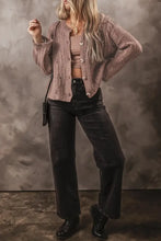 Button Up Long Sleeve Cardigan Woman Outerwear