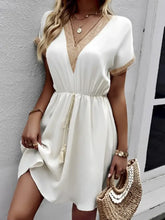 Full Size V-Neck Short Sleeve Dress Plus Size Casual Dresses