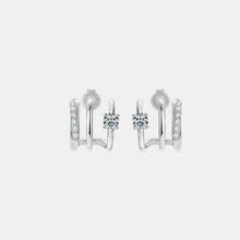 Moissanite 925 Sterling Silver Earrings Silver One Size Earrings