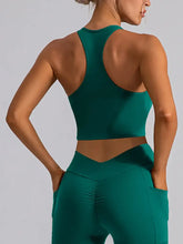 Square Neck Racerback Cropped Tank Woman Activewear