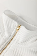 Textured Half Zip Collared Cap Sleeve Mini Dress Woman Dress