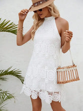 Lace Sleeveless Mini Cami Dress with Side Zip Woman Dress