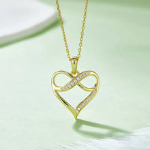 Moissanite 925 Sterling Silver Heart Necklace Gold One Size Necklaces