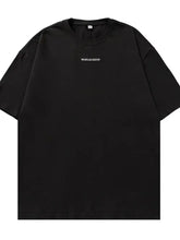 Men's Letter Back Round Neck Half Sleeve T-Shirt Mens Tops