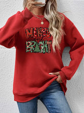 MERRY AND BRIGHT Long Sleeve Sweatshirt Deep Red Woman Sweatshirts