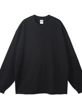 Men's Round Neck Long Sleeve T-Shirt Black Mens Tops