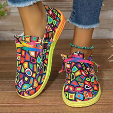 Colorful Butterfly and Geometric Pattern Slip-On Loafers for Women Style A Woman Loafers