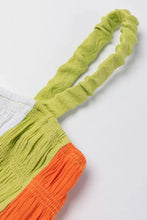 Colorful Striped Maxi Dress with Smocked Stretchy Fabric Maxi Dresses