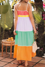 Colorful Tiered Cotton Maxi Dress Maxi Dresses