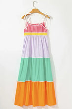 Colorful Tiered Cotton Maxi Dress Maxi Dresses