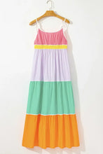 Colorful Tiered Cotton Maxi Dress Maxi Dresses