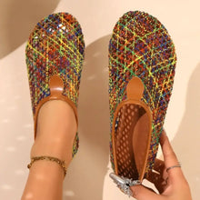 Colorful Woven Mesh Ballet Flats for Women Breathable Slip On Loafers Woman Loafers