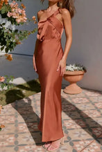 Copper Satin One Shoulder Evening Dress Evening Dresses