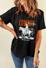 COWBOY Round Neck Short Sleeve T-Shirt Woman T Shirts