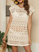Crocheted Polyester Beach Cover Up Swimwear Openwork Design Swimwear Cover-Ups