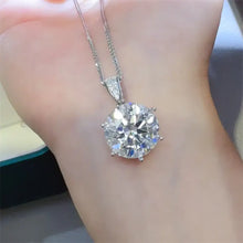 10 Carat Moissanite 925 Sterling Silver Pendant Necklace Necklaces