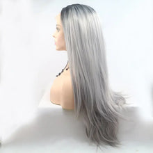 13*3" Lace Front Wigs Synthetic Long Straight 24" 130% Density Hair