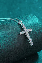 Adored 925 Sterling Silver Cross Moissanite Necklace Necklaces