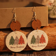 PU Leather Christmas Tree Earrings Earrings
