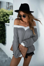 Off-Shoulder Waffle-Knit Dropped Shoulder Blouse Woman Blouses