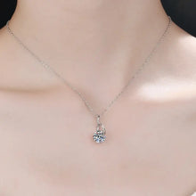 2 Carat Moissanite 925 Sterling Silver Necklace Silver One Size Necklaces