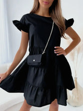 Ruffle Sleeve Tiered Swing Dress Woman Casual Dress