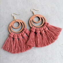 Tassel Detail Geometric Earrings Strawberry One Size Earrings