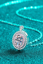 Adored 925 Sterling Silver Rhodium-Plated 1 Carat Moissanite Pendant Necklace Necklaces