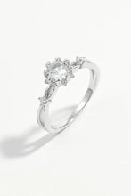 925 Sterling Silver Inlaid Zircon Ring Fine Jewelry