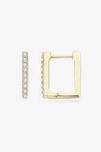 Moissanite Geometric 925 Sterling Silver Earrings Gold One Size Earrings