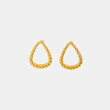 18K Gold-Plated Twisted Earrings Earrings