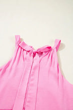 Tied Back Ruffled Layered Sleeveless Mini Dress Woman Casual Dress