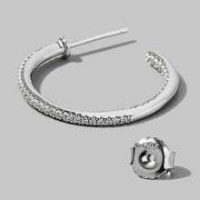 Zircon 925 Sterling Silver C-Hoop Earrings Earrings