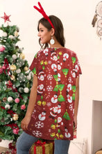 Christmas Round Neck Short Sleeve T-Shirt Woman T Shirts