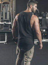 Men's Plus Size Round Neck Tank Black Mens Tops