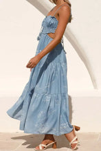 Cutout Printed Sleeveless Midi Cami Dress Casual Dresses