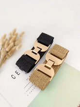 Alloy Buckle Elastic Belt Belts